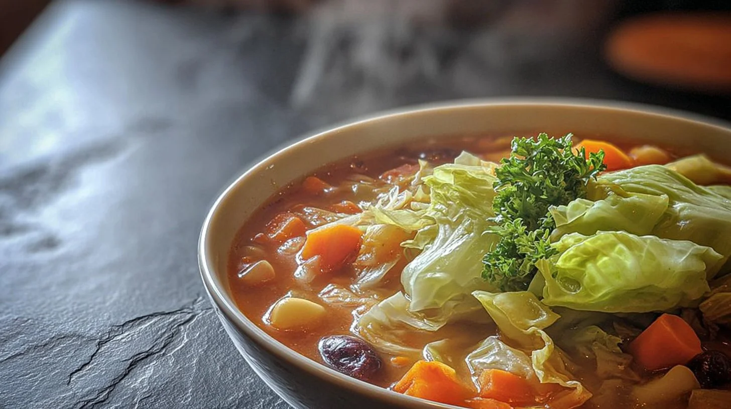 Healthy Cabbage Soup recipe for fat burning and weight loss
