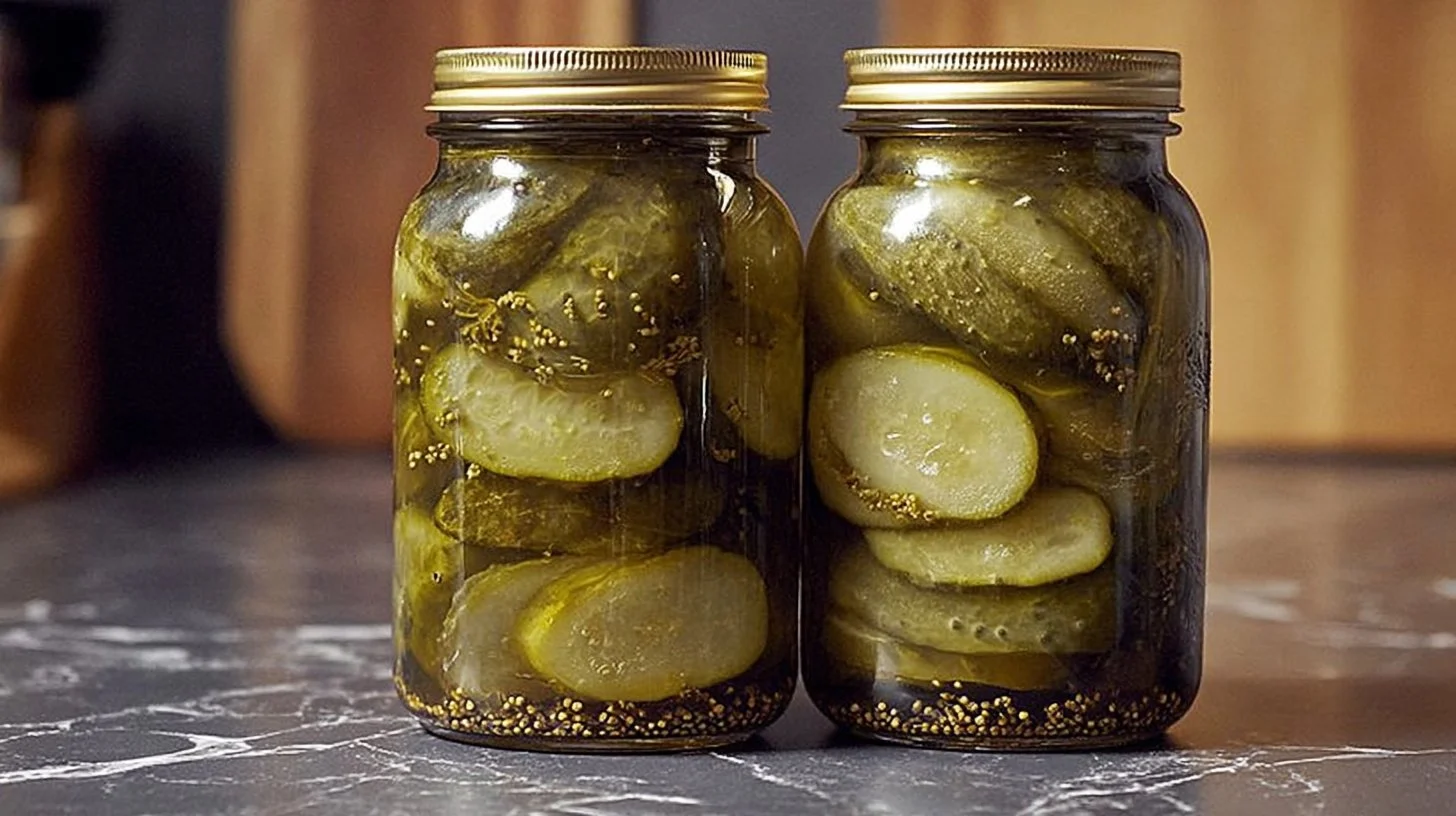 Jars of homemade dill pickles ready for storage and enjoyment