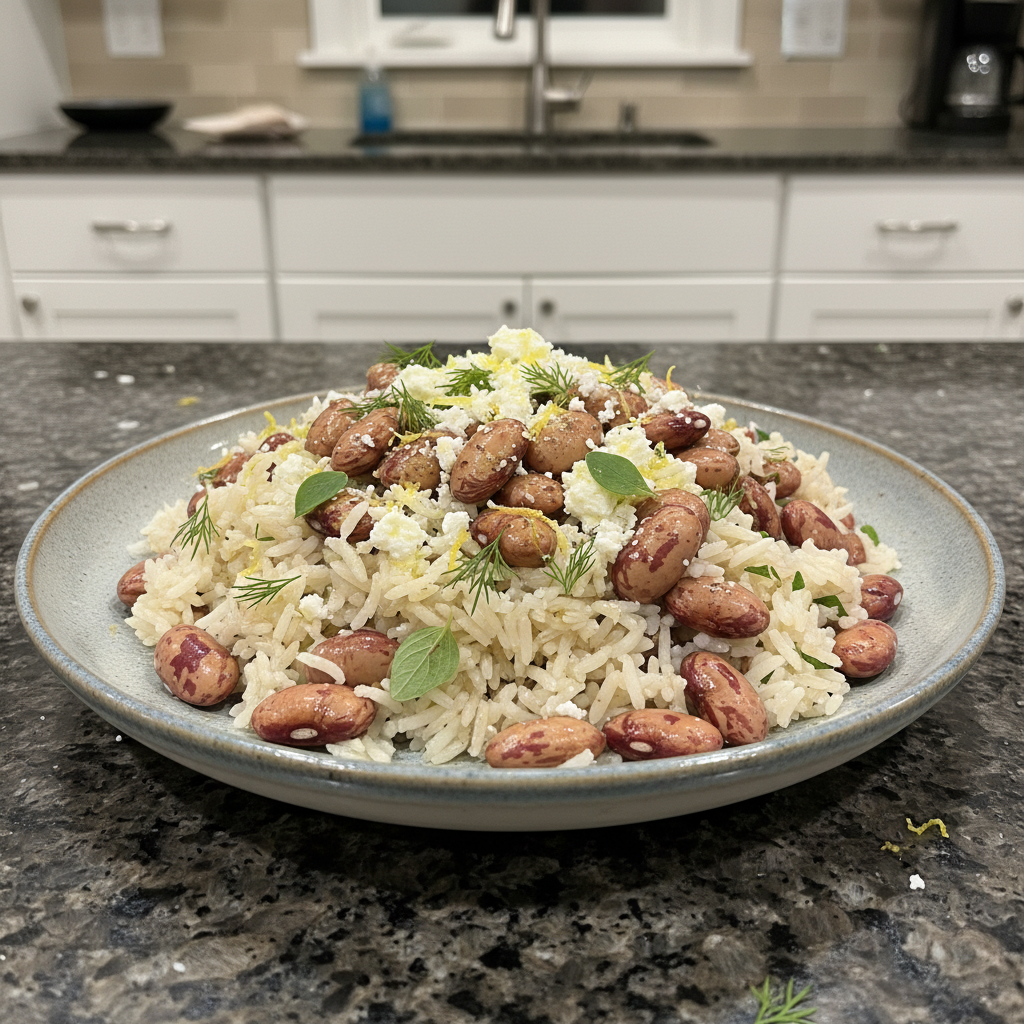 A vibrant and hearty bowl of the finished christmas lima bean recipe, garnished with fresh parsley and ready to serve.