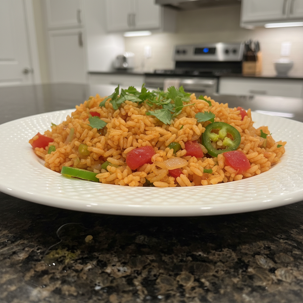 A vibrant, festive plate showcasing a delicious christmas mexican dinner recipe, garnished with cilantro and lime.